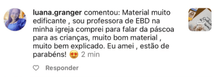 Professora de EBD: material muito edificante, comprei para a Páscoa
