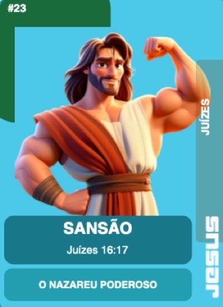 Figurinha de Sansão — O Nazireu Poderoso